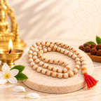 Tulsi Mala 8mm | Sacred Tulsi Beads for Daily Japa, Mantra Chanting & Spiritual Wear