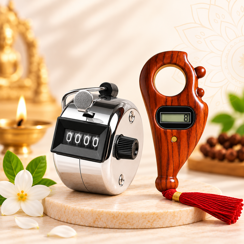 Digital & Mechanical Jap Counter Combo Set | 2-Piece Set for Daily Jap, Mantra Chanting & Mala Counting