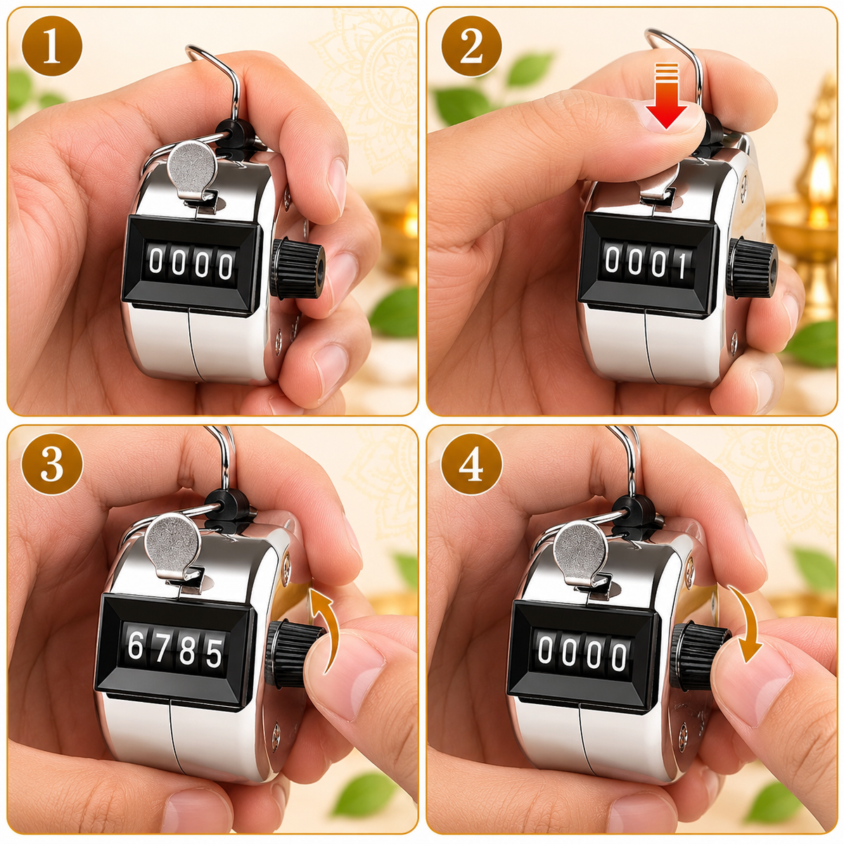 Mechanical Jap & Mantra Counter | Daily Jap, Mantra Chanting & Mala Counting